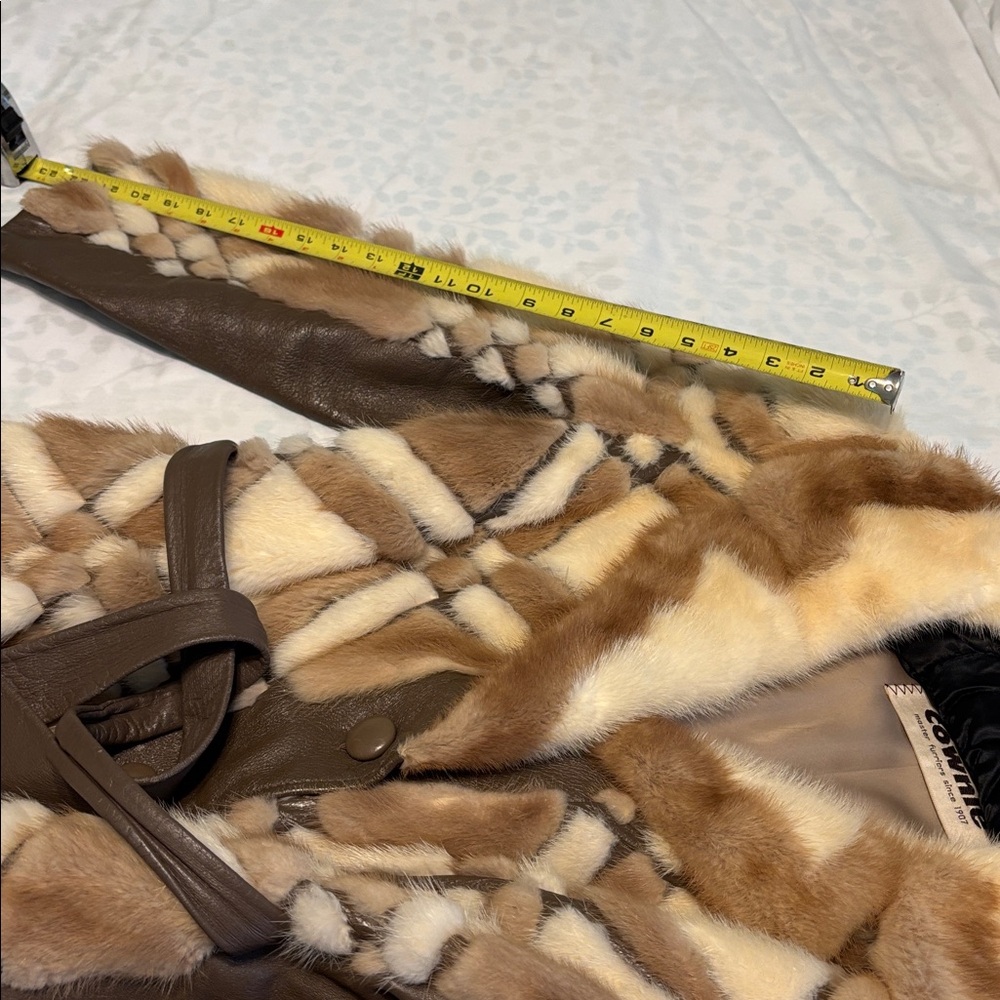 Cownie Vintage Genuine Mink Fur and Leather Coat - Small - includes custom bag - Picture 7 of 13